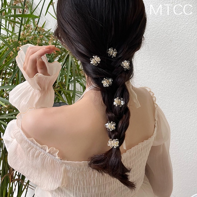 [Harga Grosir] Berlian Imitasi Bunga Kecil Klip Rambut Dahi Poni Samping Kecil Grasp Clip Sweet Lovely Aksesoris Rambut