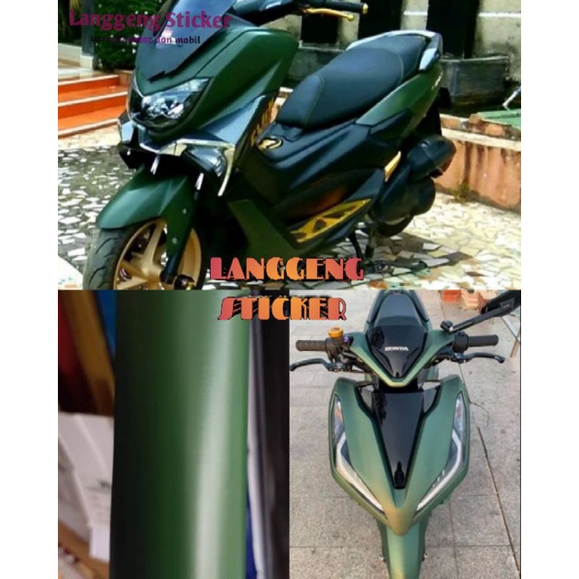 Sticker Skotlet Hijau Army Stiker Scotlet Dark Green Scotlite Setiker Hijau Armi