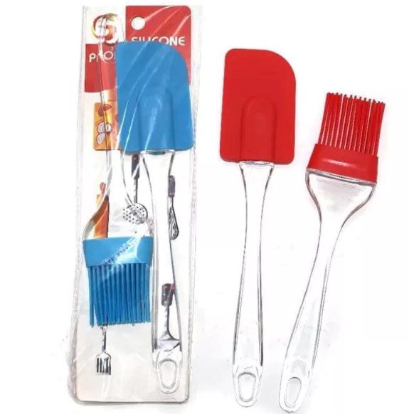 Spatula dan Kuas Silikon Set Jumbo / 1 Pack isi 2 Jenis