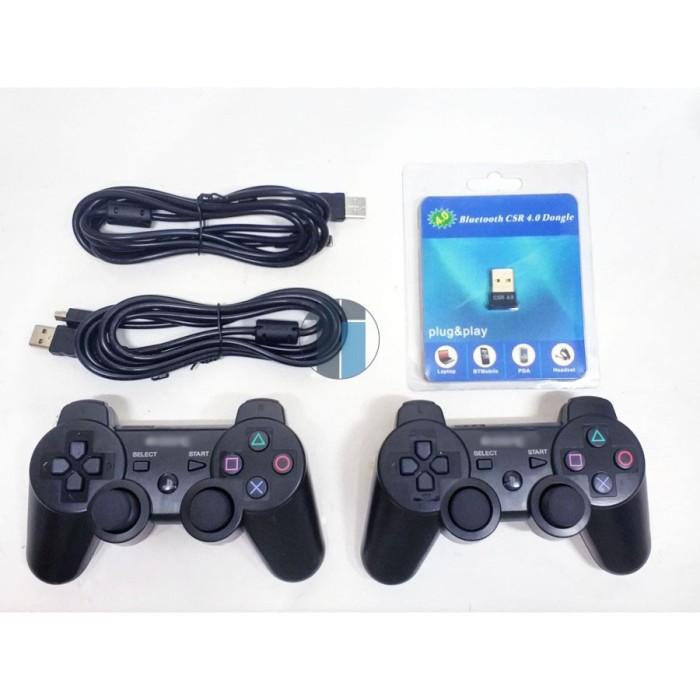 Joystick Gamepad PC Wireless ( 2 Stik PS3 + 2 Kabel + 1 Bluetooth )