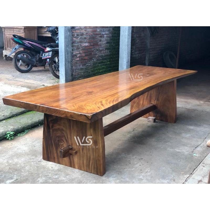 Meja Trembesi Solid 3 Meter Meeting