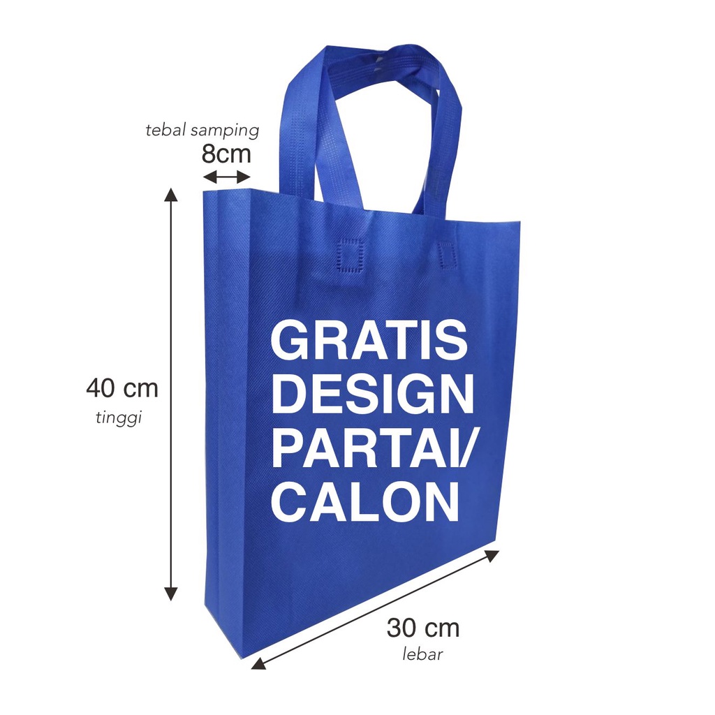 

Goodie Bag Tas Promosi Tas Spunbond Custom Dengan Sablon Tas Furing Spunbond 75gsm gratis sablon Goodie Bag sablon