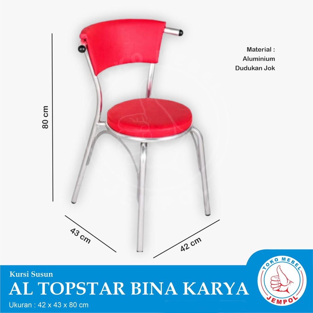 Kursi AL Topstar Bina Karya / Kursi Sandaran / Bulat / Kursi Cafe / Kursi Makan