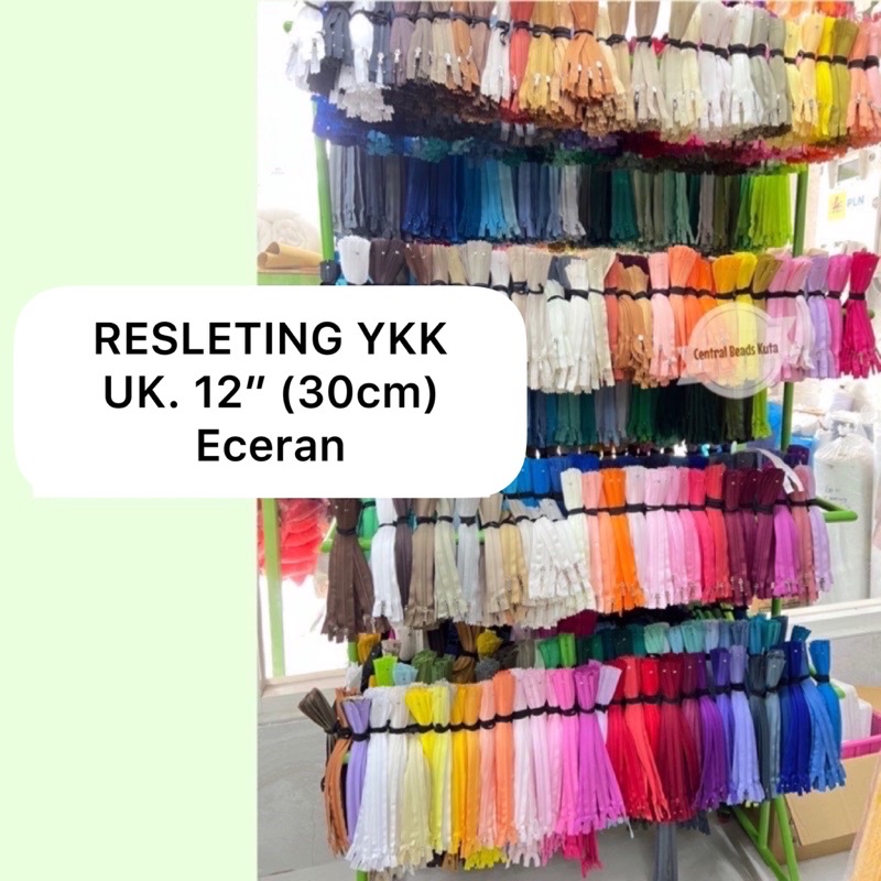 (per pcs) RESLETING YKK PLASTIK 30cm / RESLETING LFC 30cm