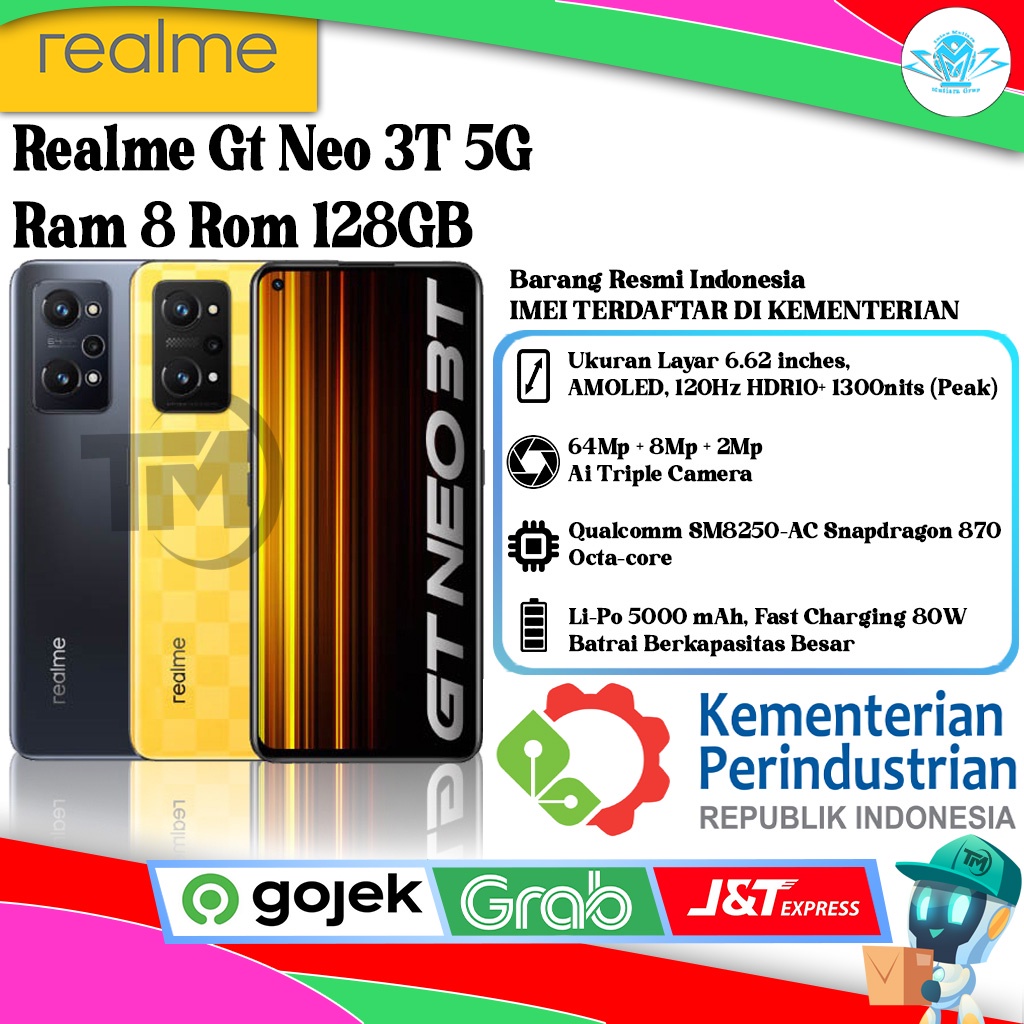 Realme GT Neo 3T 5G Ram 8 Rom 128GB