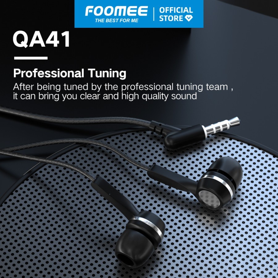 Trend-FOOMEE QA41 Wired earphone in-ear electroplating piece