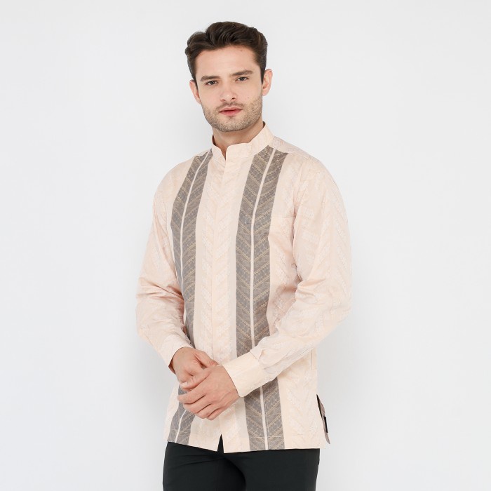 {FamilyStore} Baju Koko BHS Masterpiece Orange Hitam - L Murah