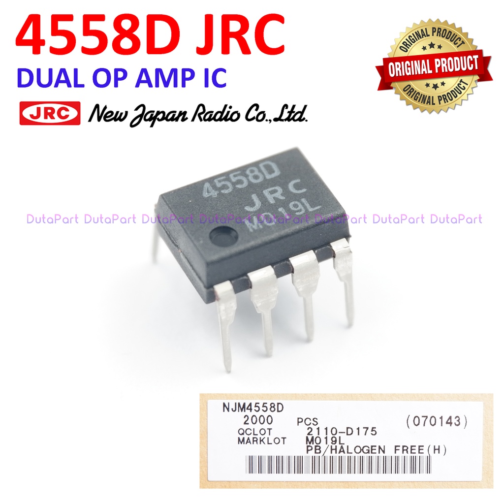 JRC 4558D JRC4558D JRC4558 4558 ORIGINAL JRC JAPAN Dual OP Amp IC DIP8