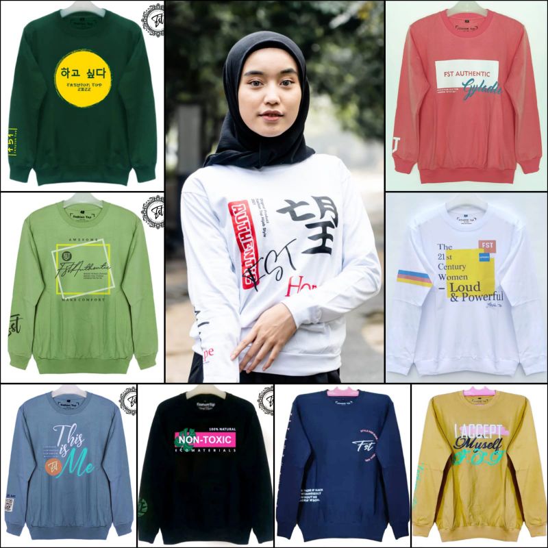 [ TERBARU ] Kaos Wanita Sweater Lengan Panjang // Kaos Pakai Ban Bawah // Kaos Dinarry // Zolaqu