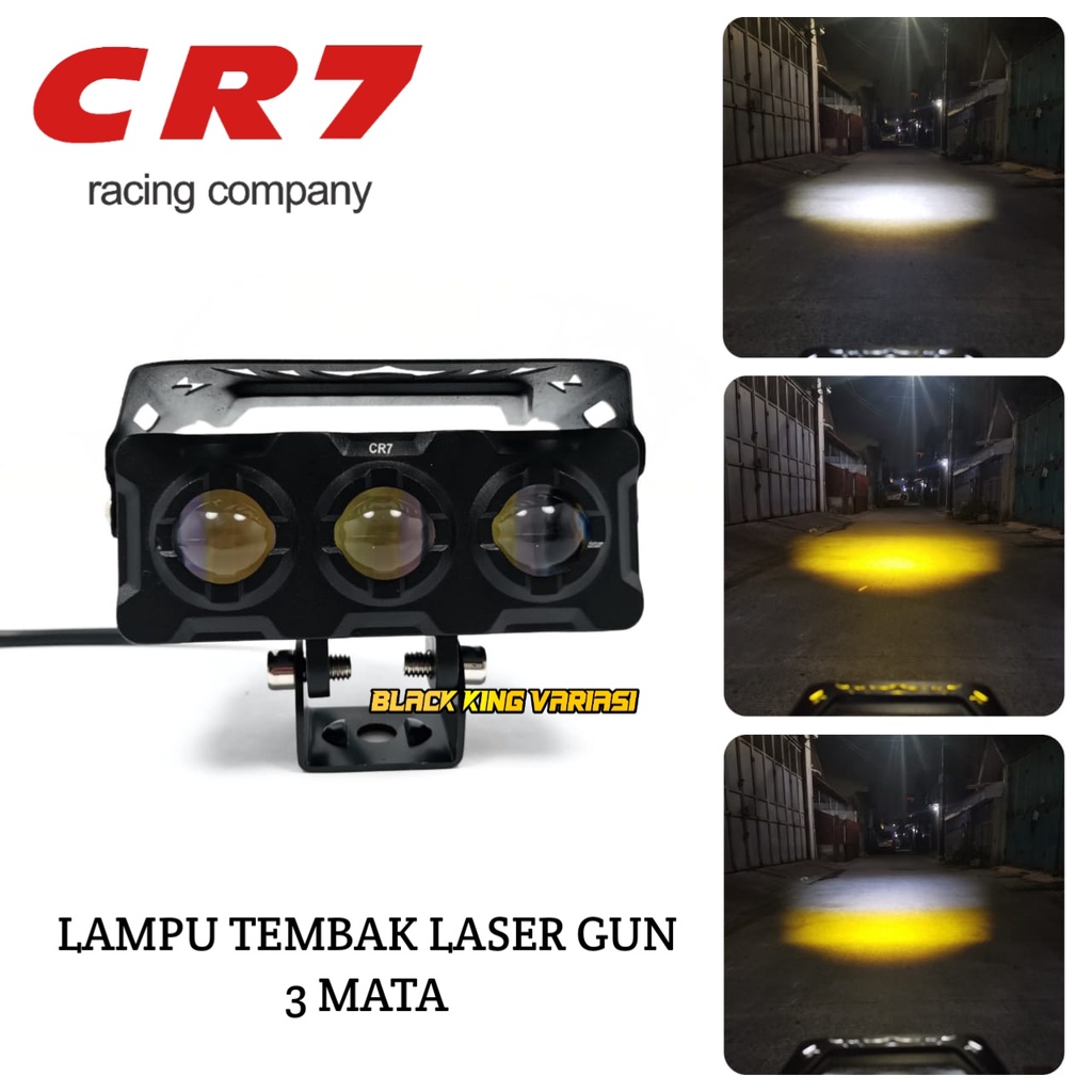 Lampu Tembak Laser SQL 3 Mata Lampu Tembak Laser LED Foglamp LED Superbright 3 Mata