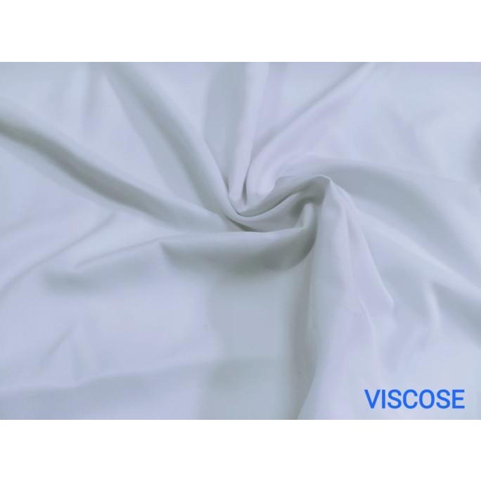 10 METER KAIN RAYON VISKOS VISCOS VISCOSE PUTIH SUPER WHITE MURAH