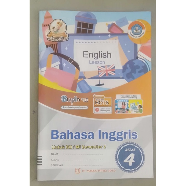 

Buku LKS Kurikulum Merdeka4.0| Bahasa Inggris Kelas 4 SD/MI Semester-2