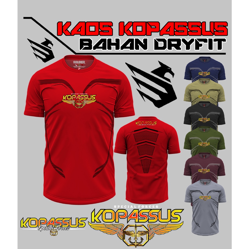 kaos olahraga kopassus