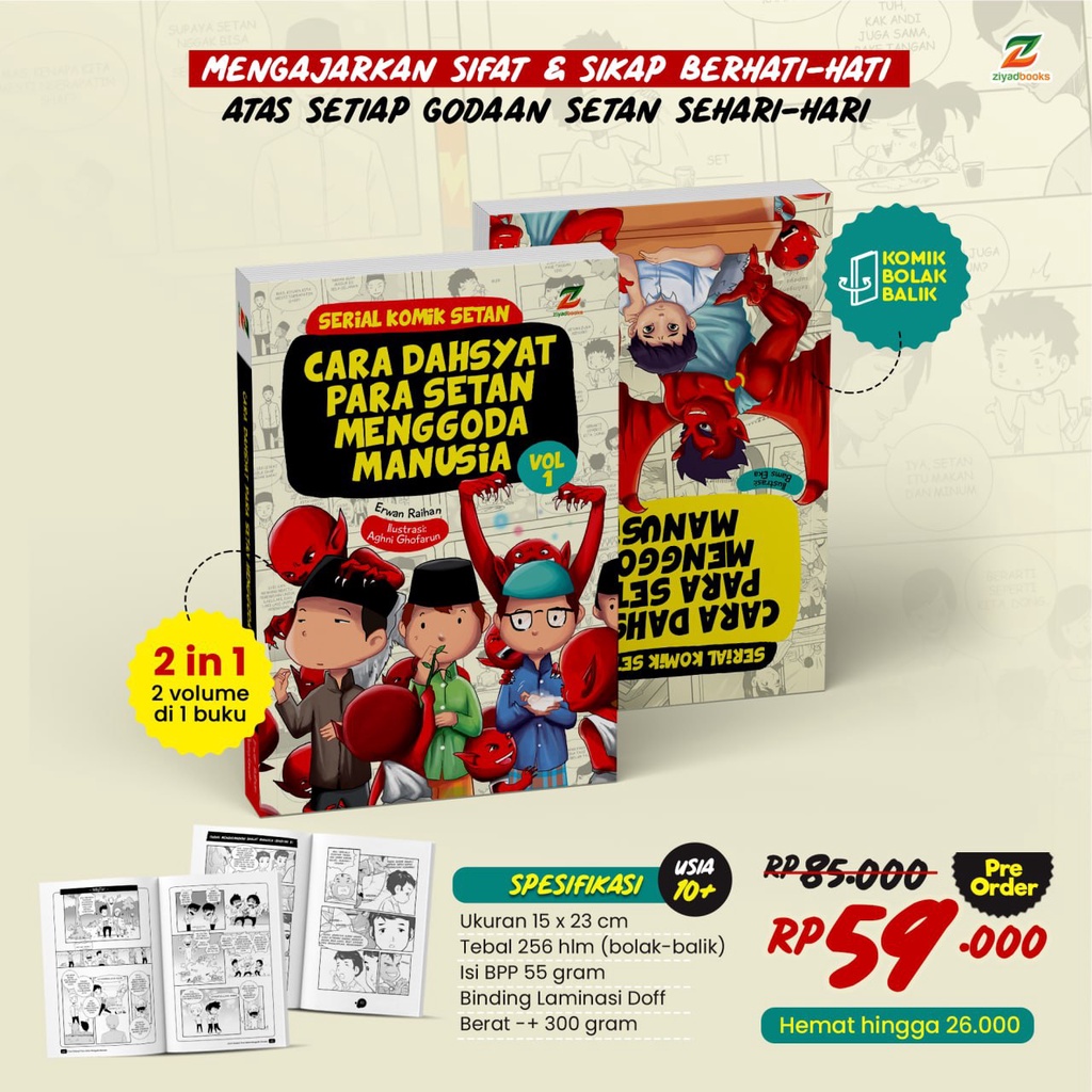 Komik Islami : Cara Dahsyat Para Setan Menggoda Manusia 2in1 | Ziyad Books