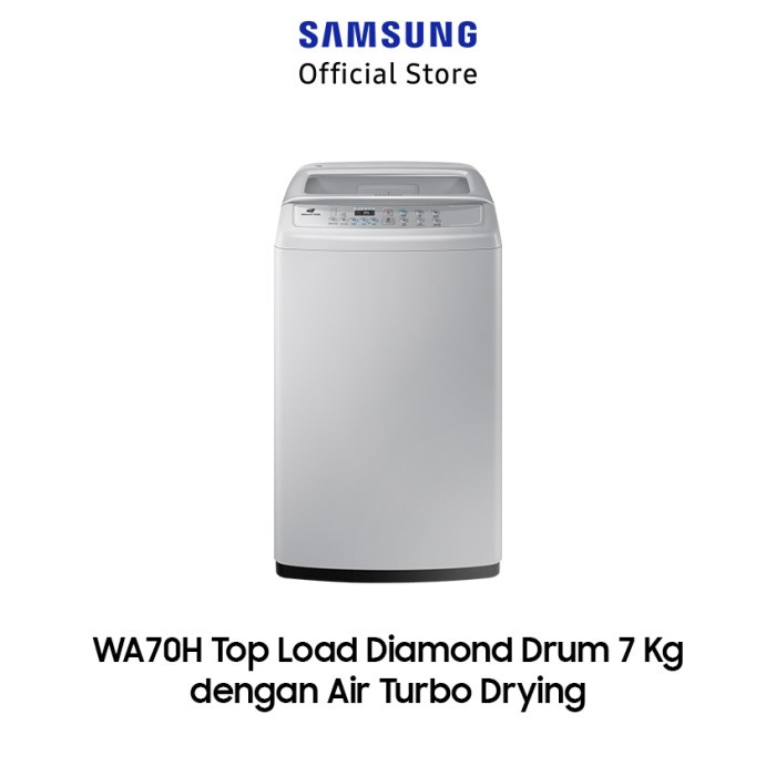 Samsung Mesin Cuci Top Loading Diamond Drum, 7 Kg - WA70H4000SG