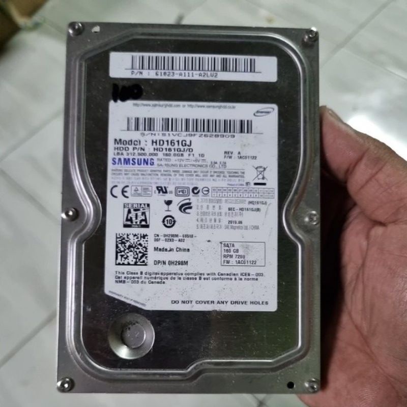 Hardisk 160gb 3.5 inc Sata  untuk komputer/pc murni second