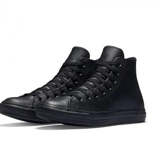 Terbaru GRADE ORIGINAL SEPATU CONVERSE ALLSTAR ALL STAR KULIT HIGH BOOTS KULIT LEATHER HITAM BLACK