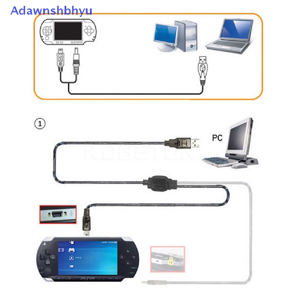 Adhyu Kabel Data USB 2-In-1 Charger Charging Cord Untuk PSP 20003000aksesoris Gaming ID