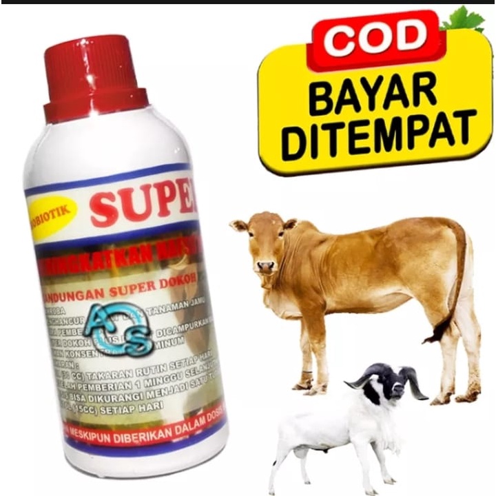 Penggemuk Sapi Kambing Kerbau Kuda Penambah Nafsu Makan SUPER DOKOH 500 ml Superior Nutrition Completed Formula