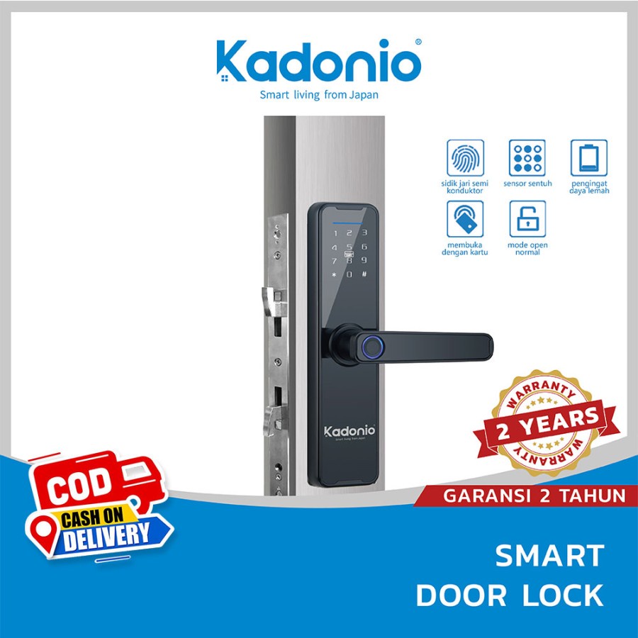 Kadonio kunci pintu digital Smart Fingerprint Doorlock Sliding Door