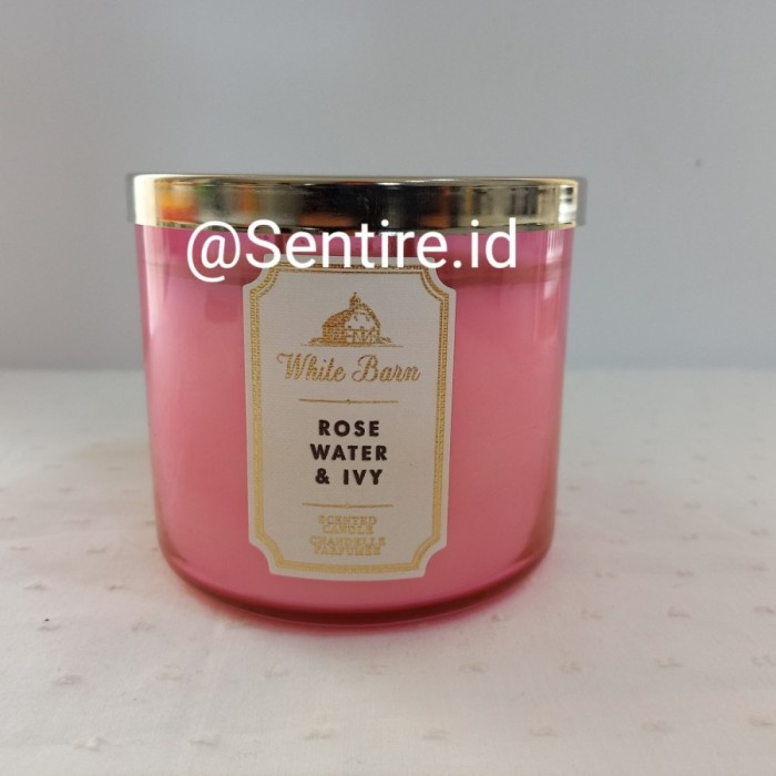 BBW 3 WICK CANDLE EDT PARIS (ROSE WATER IVY) ORIGINAL 100%