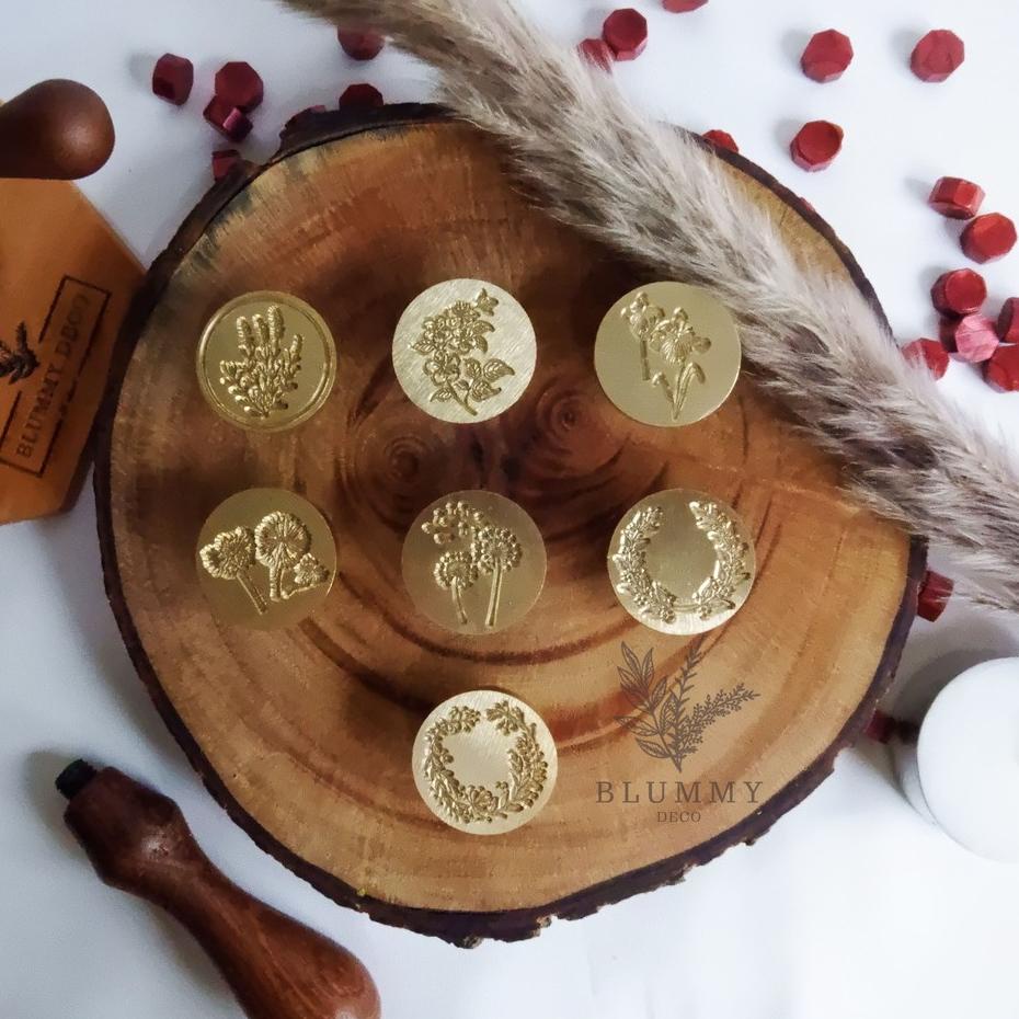 

Trendy! Wax Seal Stamp Flower Segel Surat Vintage edisi Bunga Kepala Stempel Lilin Segel 팝