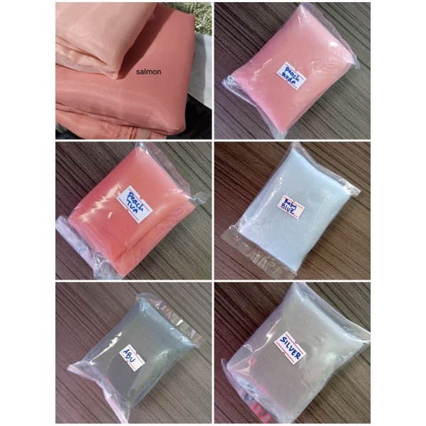bunga organaza 3 kelopak/hiasan kebaya dan gaun