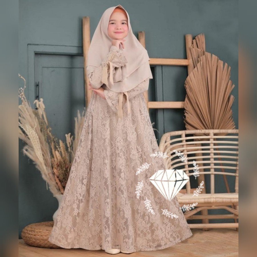Baju Dress Pesta Gamis Anak Remaja Perempuan Muslim Adem Mewah Elegan Trandy Model terbaru 2022 Gami