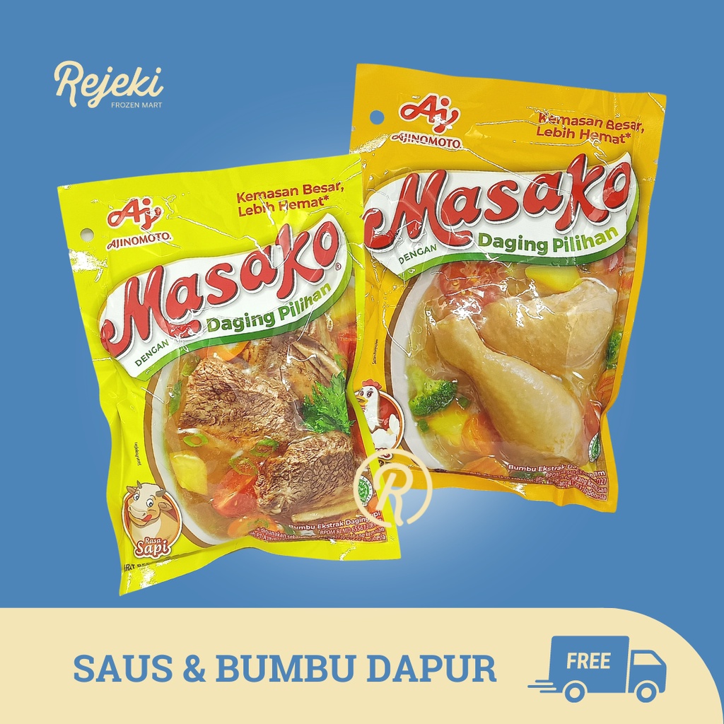 

Ajinomoto Masako Bumbu Ekstrak Ayam & Sapi 250gr - Rejeki Frozen Mart