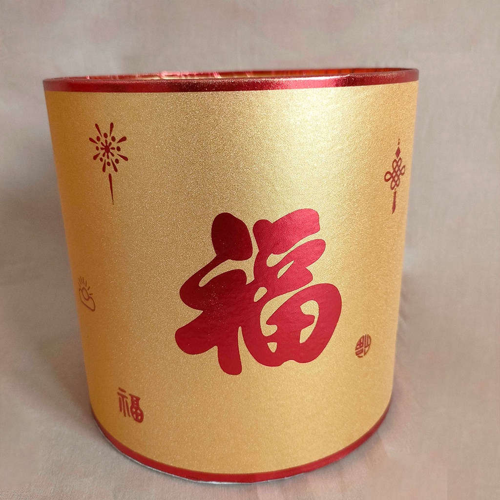 New Year Motif FU Flower Pot Imlek Dekorasi 2023 Hiasan Vas Bunga Imlek  Gold Red dekorasi imlek