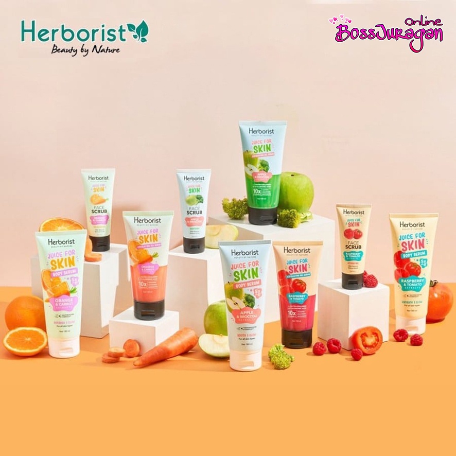 (BOOS) HERBORIST Juice For Skin Series - Body Serum - Face Scrub - Exfoliating Gel Scrub