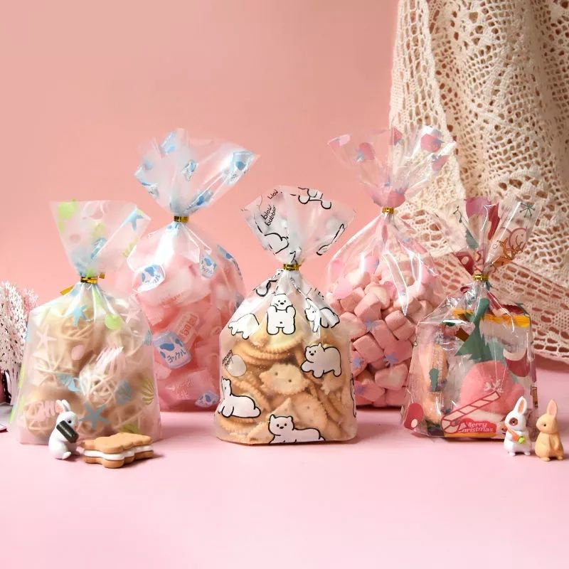 

10pcs (PC30) Plastik snack bingkisan transparan