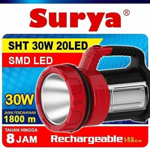 Surya Senter Jumbo SHT L 30 W 20 LED Senter Tangan + Emergency Powerbank