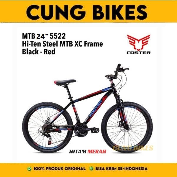 Sepeda gunung Foster 5522  MTB 24 inch rem disc 21 speed by Pacific