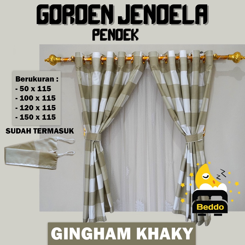 GT150 - GORDEN JENDELA MINIMALIS 10 RING FREE TALI EMBOSH DAN AESTHETIC