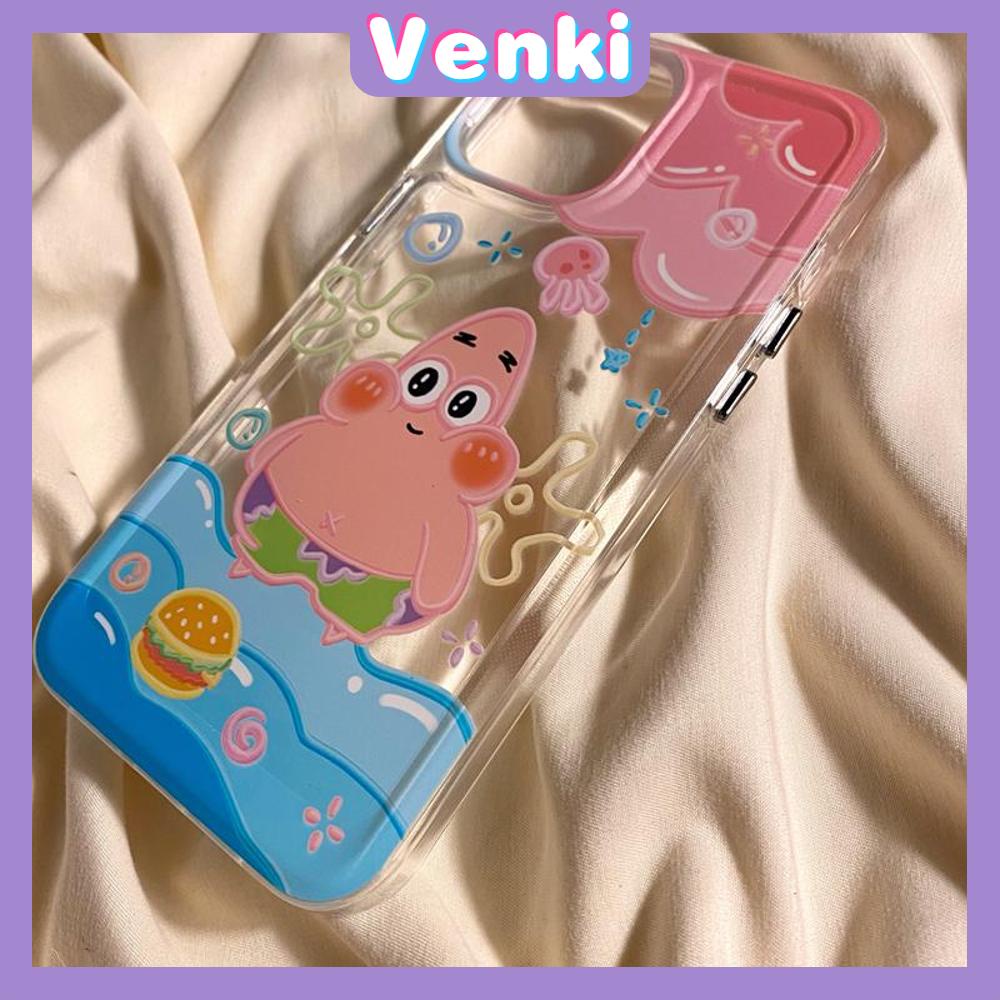 Case For iPhone 14 Pro Max Soft TPU Big Hole Space Case Clear Cute Cartoon Plating Buttons Camera Protection Shockproof For iPhone 14 13 12 11 Plus Pro Max 6 7 8 Plus XR XS