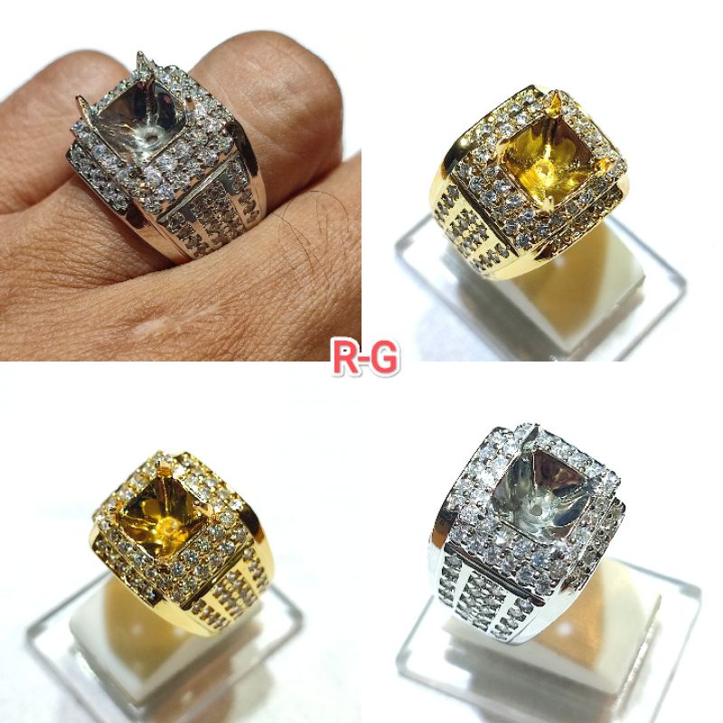 CINCIN EMBAN RING ALPAKA BERTABUR ZIRCON MEWAH