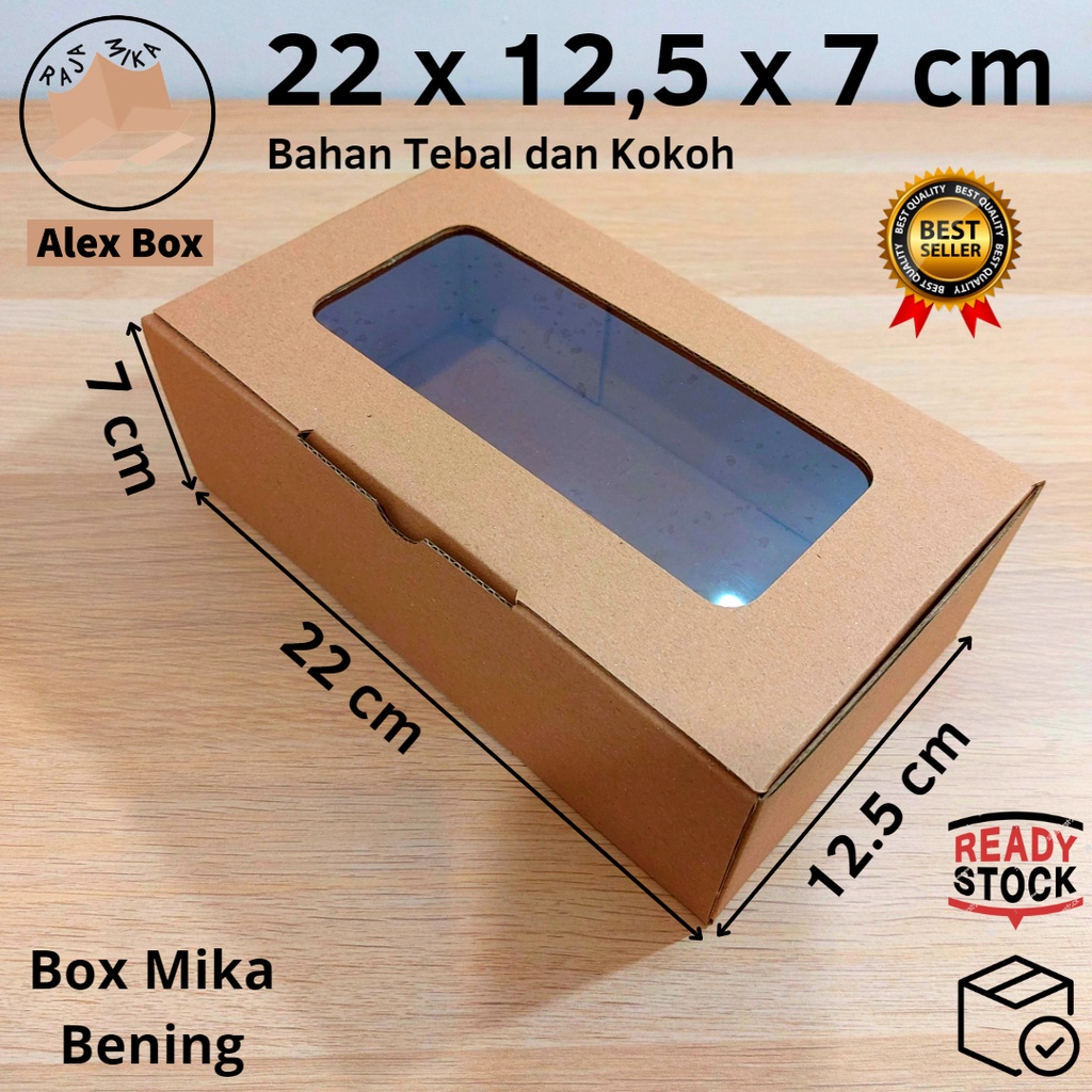 

Kardus Mika 22 x 12,5 x 7 cm...dus model diecut, untuk kue hampers dll