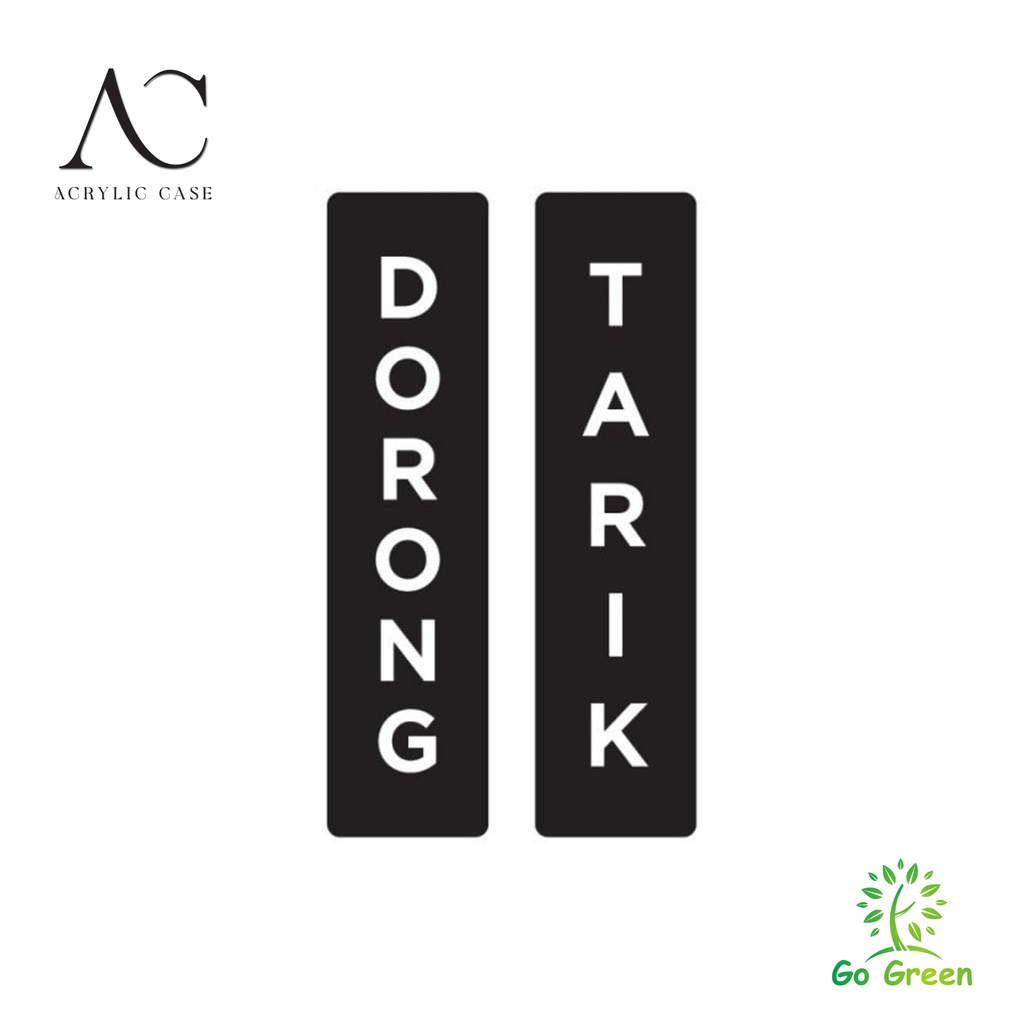 

Acrylic Sign Papan Penunjuk Dorong Tutup Akrilik Pintu