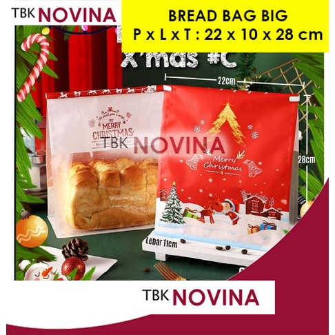 [1 PCS] PLASTIK ROTI NATAL / BREAD BAG CHRISTMAS / PLASTIK COOKIES BISKUIT