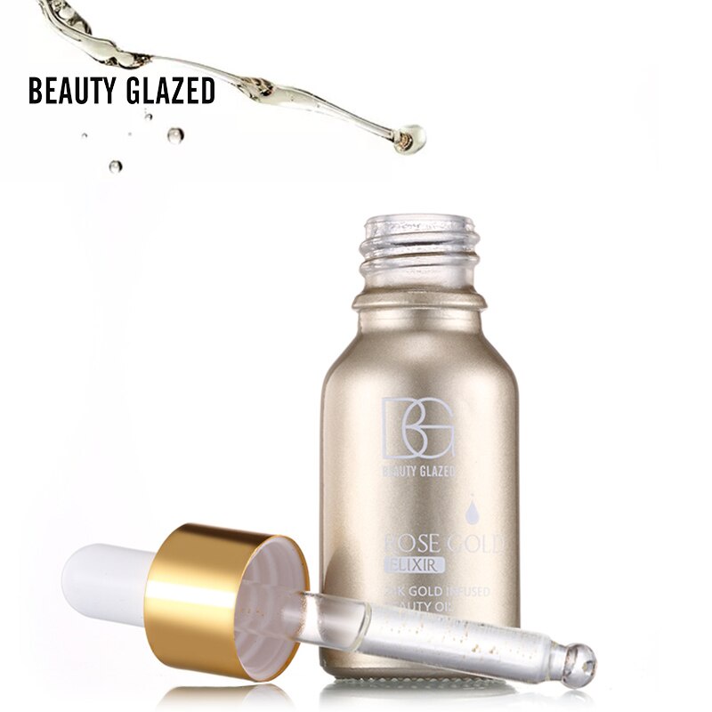 Beauty Glazed Rosegold Elixir 24K Infused Beauty Oil Serum Gold Serum Moisturizer Serum Anti Aging Serum Beauty Glazed