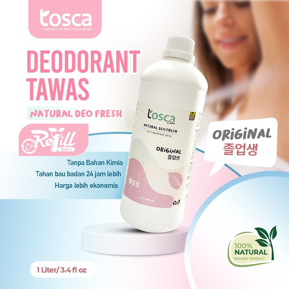 Deodorant Tosca Deodorant Tawas Cair Dijamin Atasi Bau Ketiak Kemasan Refill 1 Liter