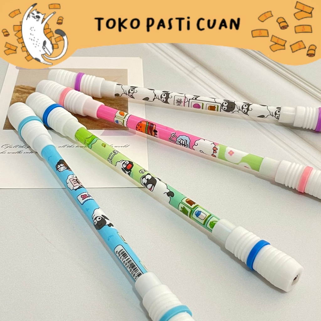 

pulpen pen gel putar magnet karakter domba pena lucu tinta hitam bisa COD pen imut keren pulpen unik atk kebutuhan anak sekolah termurah import