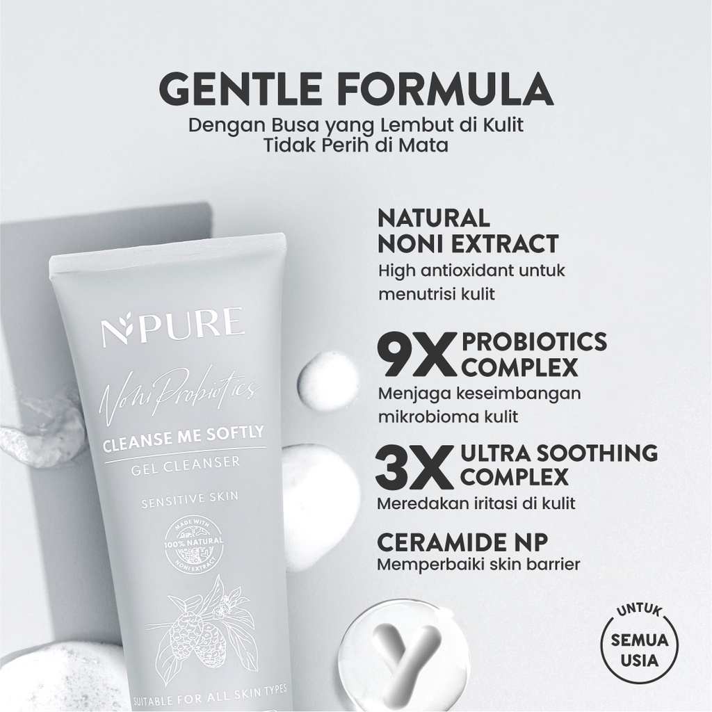 NPURE NONI PROBIOTICS &quot;CLEANSE ME SOFTLY&quot; GEL CLEANSER