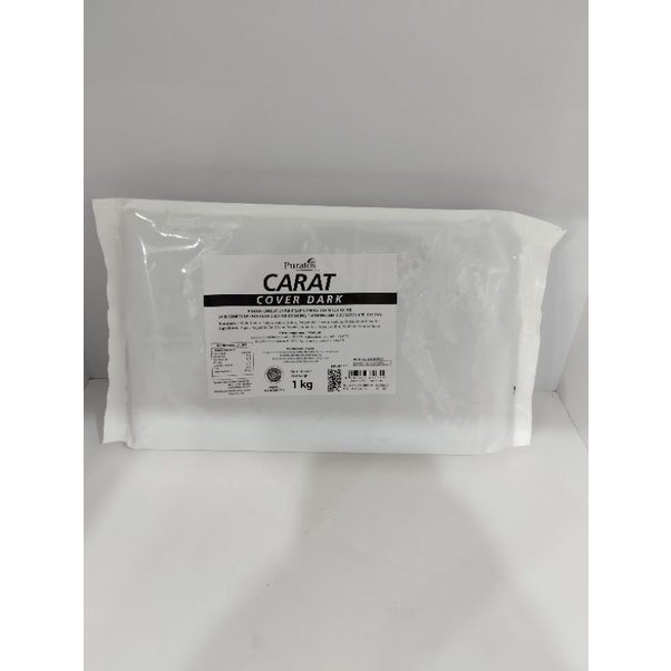 coklat puratos carat/carat cover dark 1kg/coklat decorasi kue