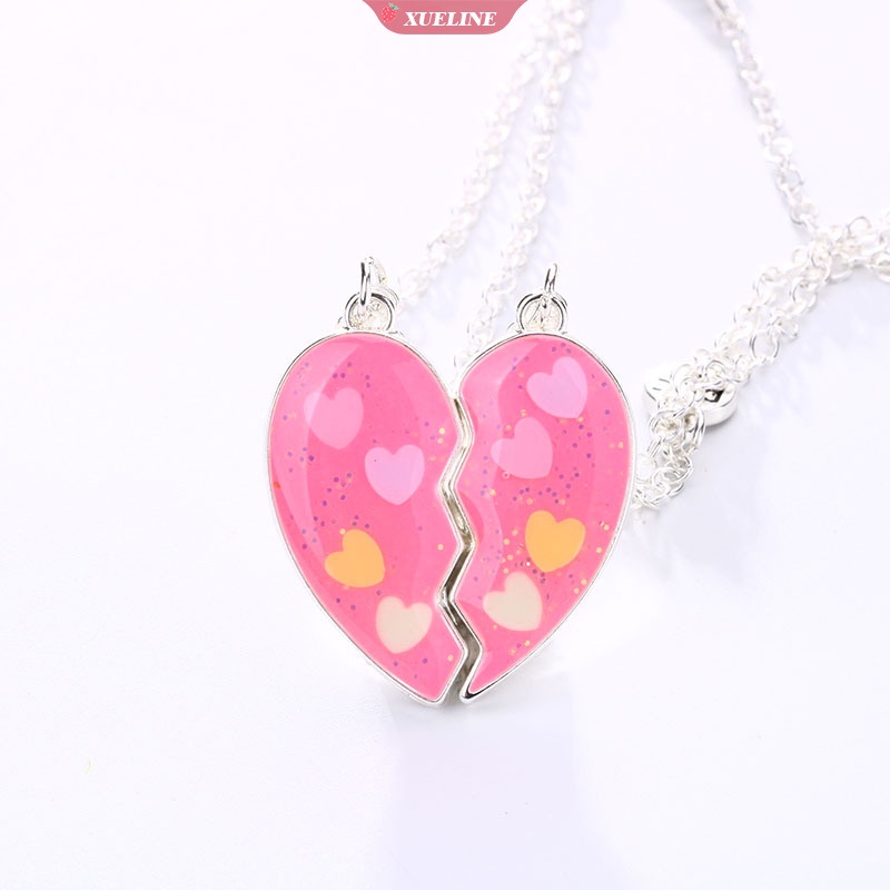 Fashion Berbentuk Hati Huruf Liontin Pria Dan Wanita Dua Set Kalung Persahabatan Hadiah Teman Terbaik BFF Perhiasan Kreatif [ZXL]