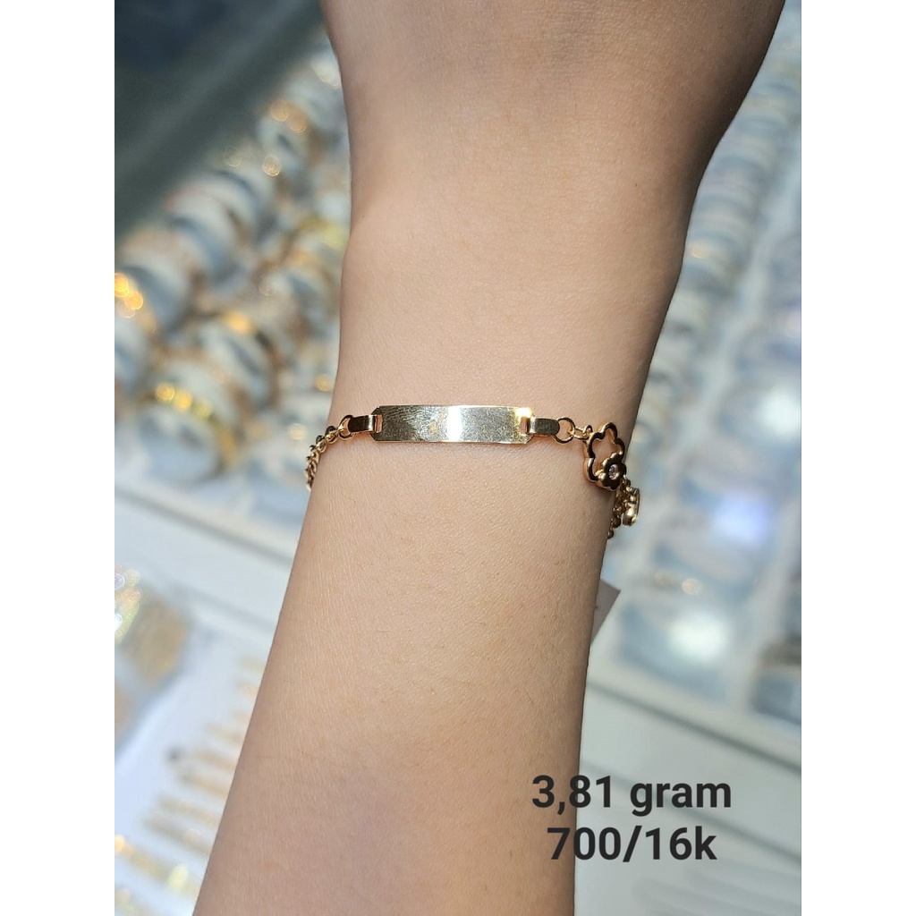 Gelang Rantai Emas 16K Kadar 700 70 Fashion Plat 3.81 Gram