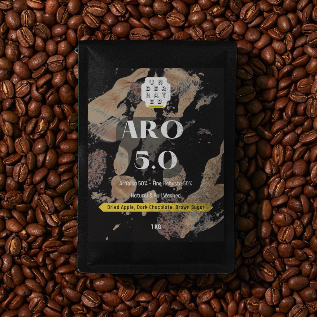 

Biji Kopi ARO 5.0 Coffee Beans 1kg by Underrated Coffee Roastery