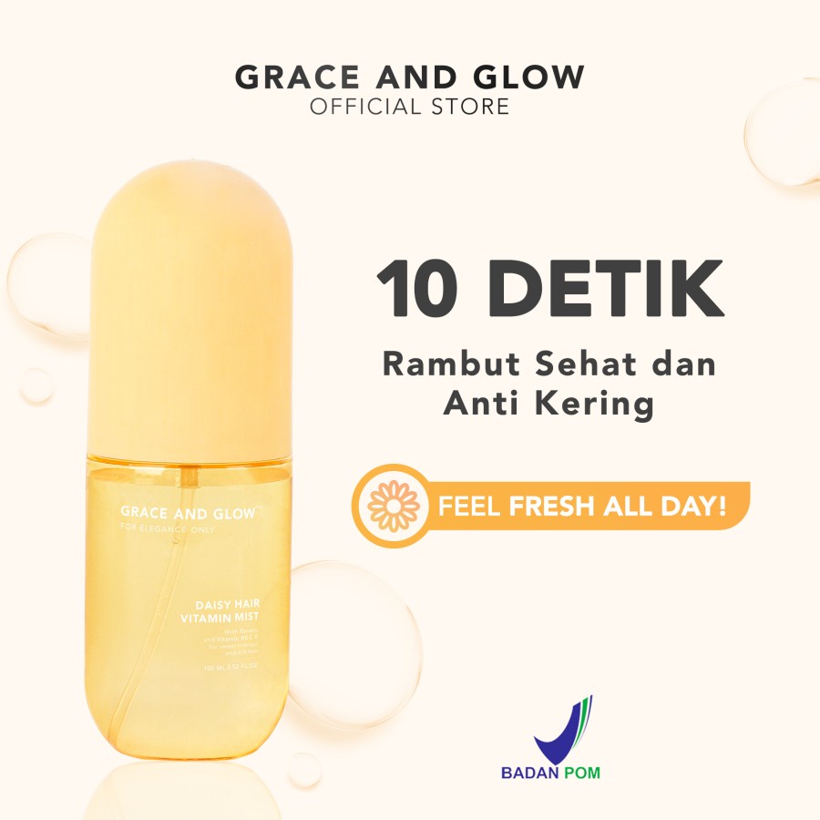 Vitamin Rambut Rontok Grace and Glow Daisy Hair Mist 100 ml Parfum Rambut Spray