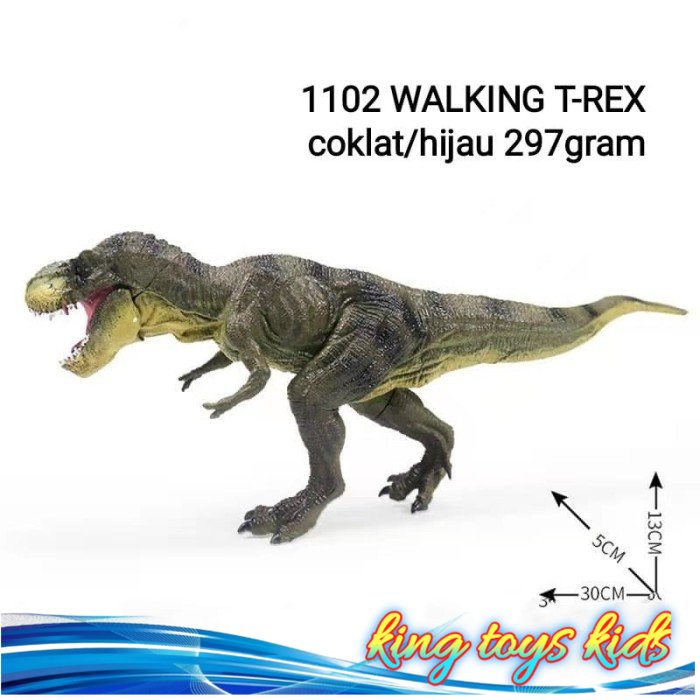 TERLARIS / Dinosaurus World Park Jurassic Tyrannosaurus Rex T-Rex - Hijau